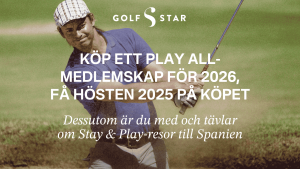 Köp ett Play All medlemskap för 2026 och få hösten 2025 på köpet. Dessutom är du med och tävlar om Stay & Play-resor till Spanien