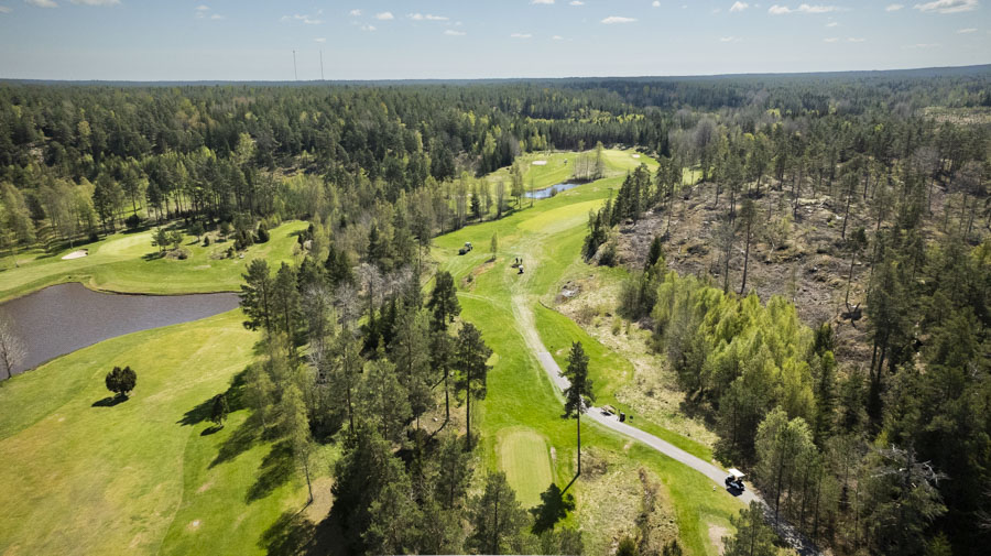 Nuvarande hål 10, en par 5, kommer i framtiden bli två hål; en par 3 och en par 4.