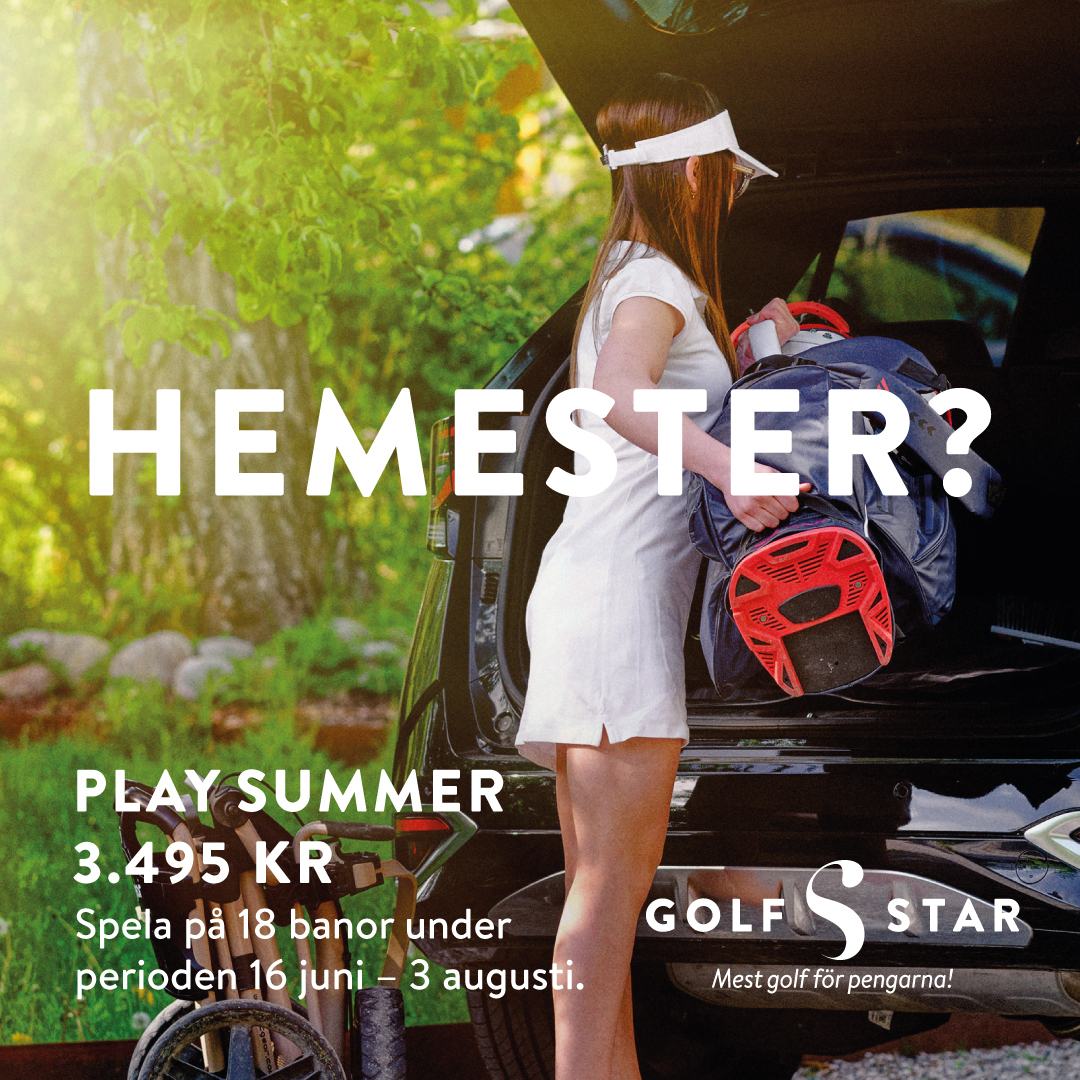 Hemester? Play Summer 3.495 kr Hemester? Play Summer 3.495 kr Spela på 18 banor under perioden 16 juni - 3 augusti.