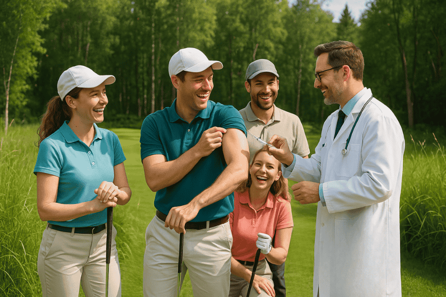 Vaccinbussen rullar in på GolfStars anläggningar Vaccinbussen rullar in på GolfStars anläggningar